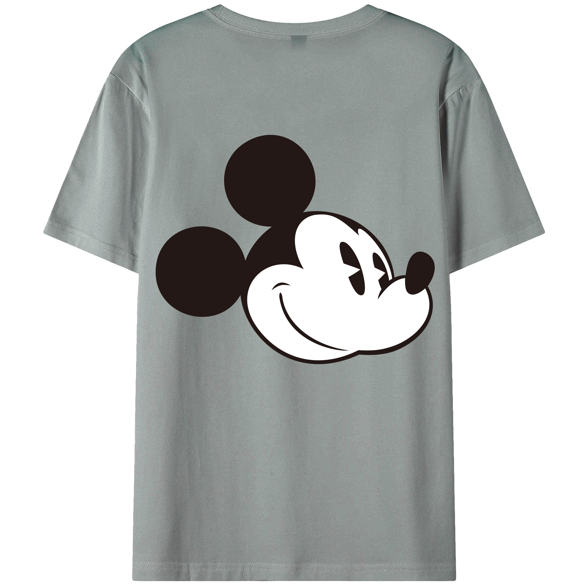 ミッキーマウス Mickey Mouse 綿100％ メンズ半袖Tシャツ（バックプリント） 通気性